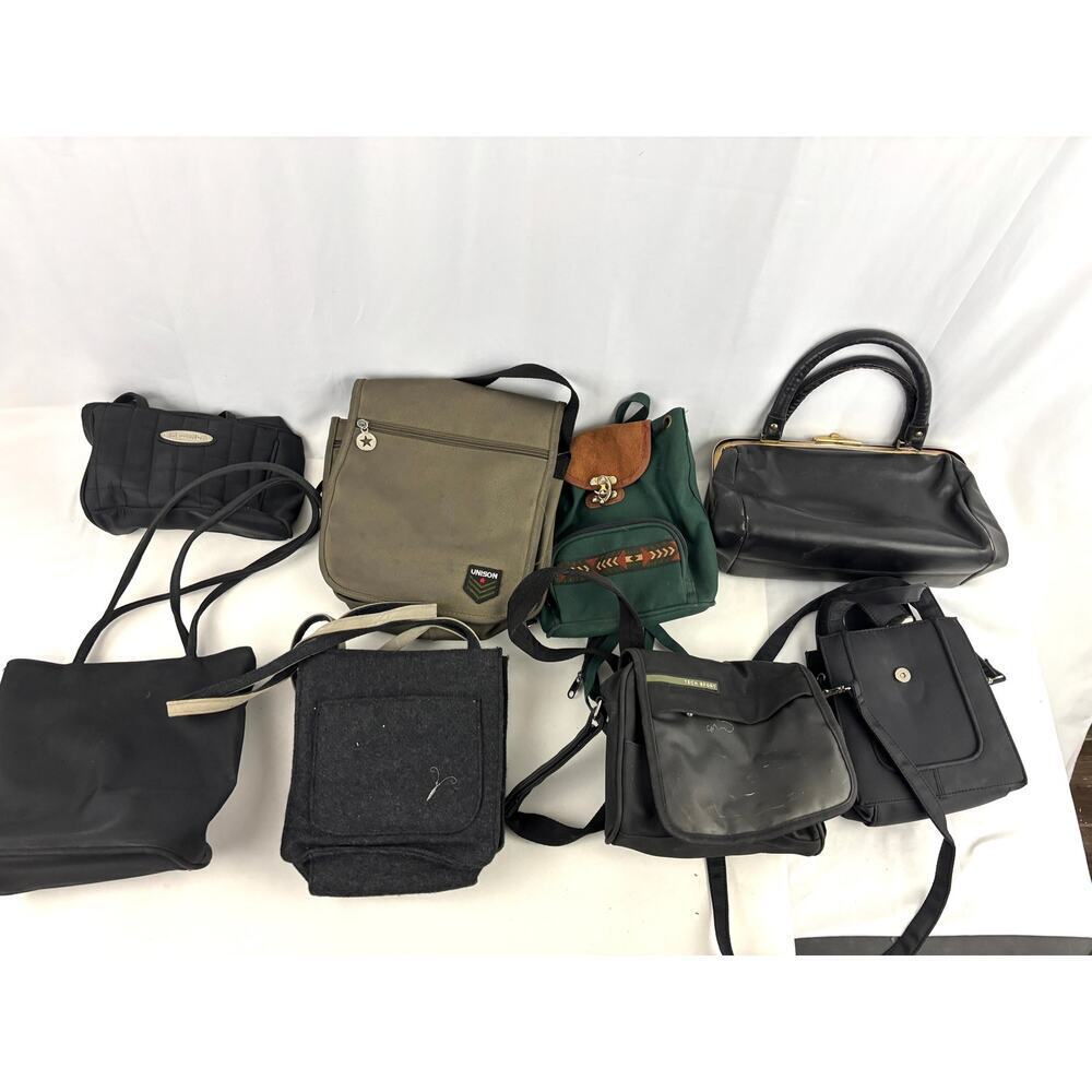Lot of 8 VTG Purses Handbags Crossbody Backpacks Bags Y2K 1990's